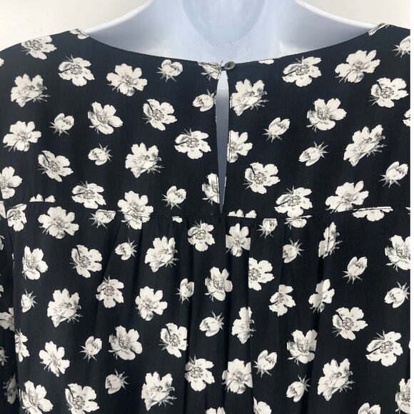 Abercrombi & Fitch Boho Floral Romper Sz S Indie Cottagecore Romantic Ruffle Tie - Picture 7 of 12